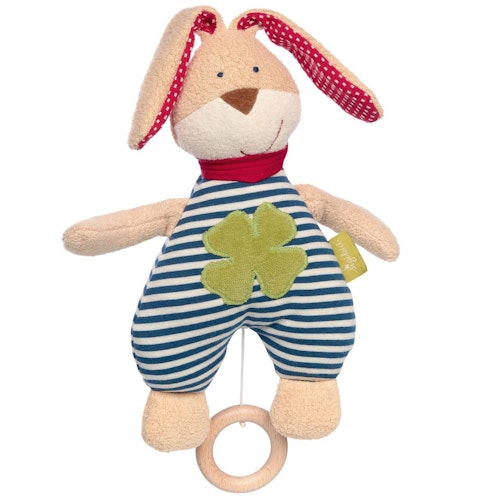 Bio Spieluhr Kuscheltier Hase Brahms Wiegenlied 27cm