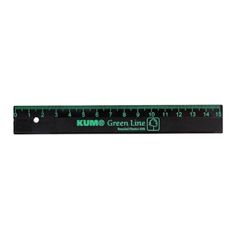 Lineal 15 cm – Green Line recyceltem Plastik