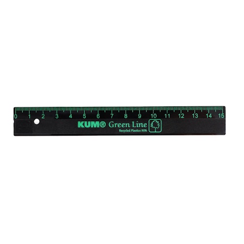Lineal 15 cm – Green Line recyceltem Plastik