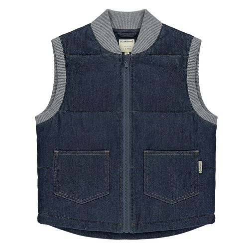 Weste gefüttert Denim Blau