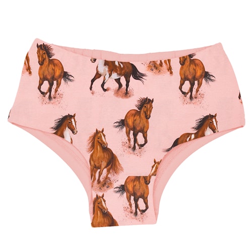 Baumwoll Slips im Doppelpack rosa Pferde