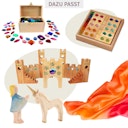 Vorschaubild Spieltuch Seide Feuer mittel 89 x 89 cm