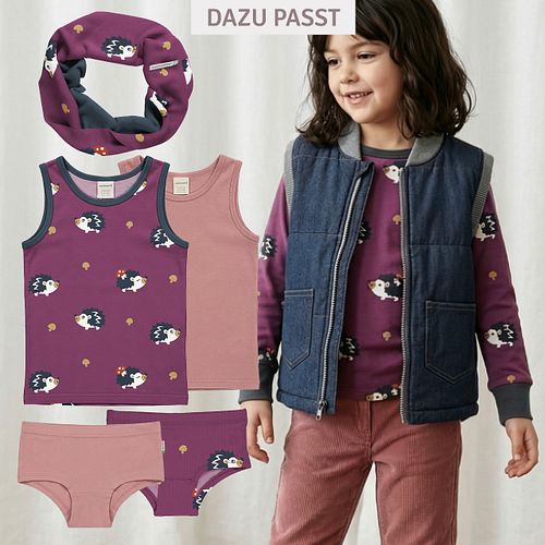 Weste gefüttert Denim Blau