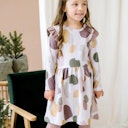 Vorschaubild Hochwertiges Mädchen Kleid langarm