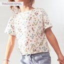 Vorschaubild T-Shirt Knotendetail tropische Blüten