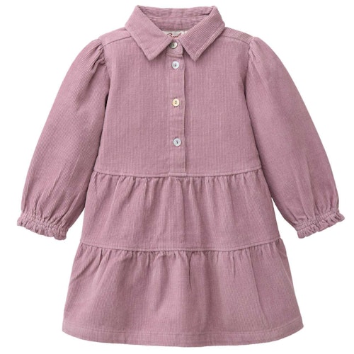 Festes Feincord Kleid Blätter
