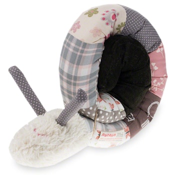 Babynest Begrenzung Schnecke braun rosa Pucki klein 108 cm