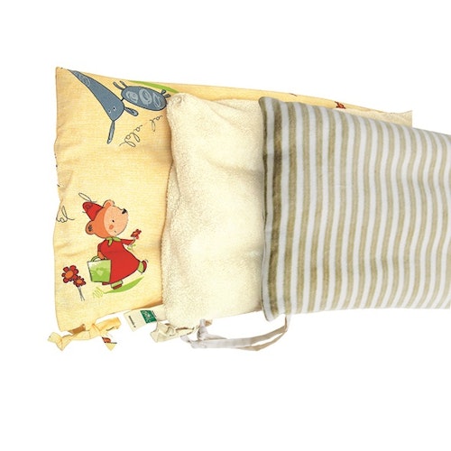Bettnest Kopfschutz gestreift - 100% naturbelassen