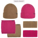 Vorschaubild Erwachsenen und Jungend onesize Umschlag Beanie Wolle beige