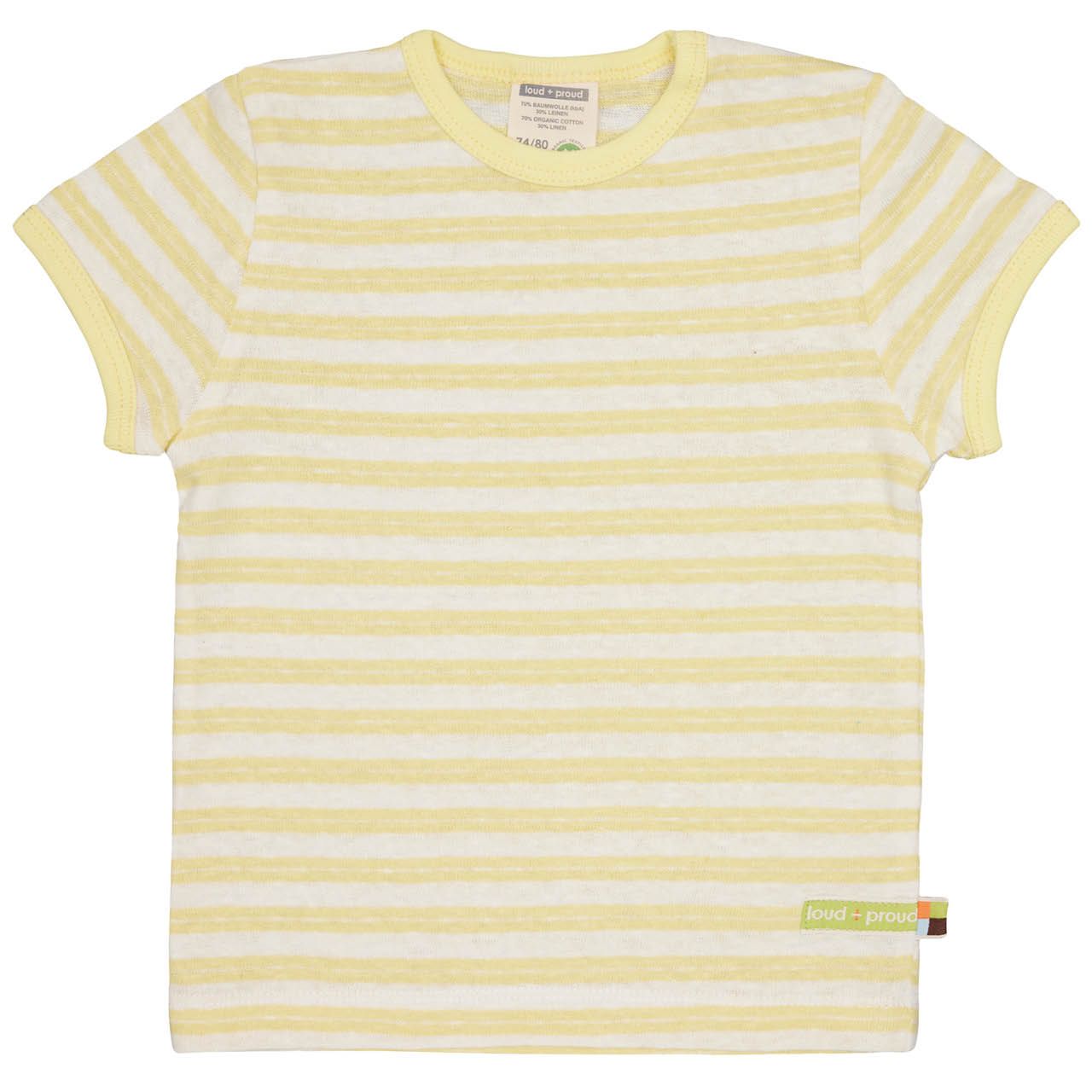 T-Shirt Loud + Proud Leinen kurzarm Bio-Baumwolle Motiv