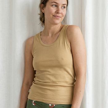 Damen Tank Top senfgelb