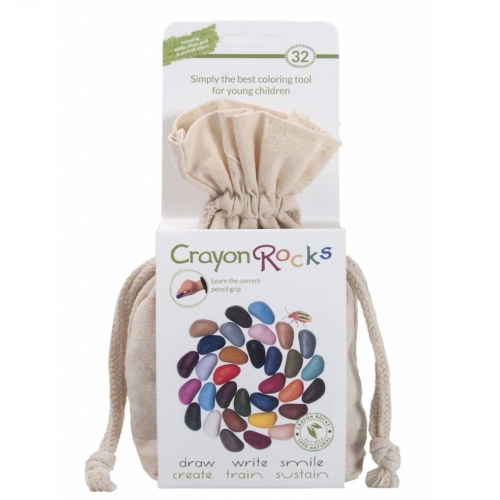 Malsteine Malkreide im Baumwollsack 32 Stück