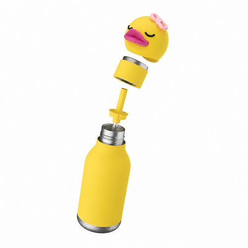 Bestie Bottle Edelstahltrinkflasche mit Trinkhalm Ente 460 ml
