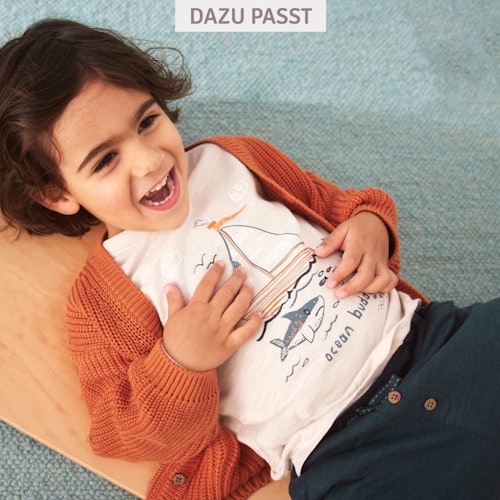 Jacke People Wear Organic Knopfleiste langarm Strick