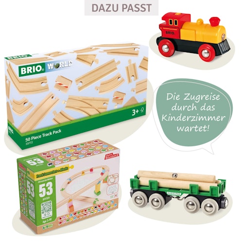 Langholzwagen und 3 Holzstämme