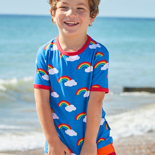 Kurzarm T-Shirt Regenbogen