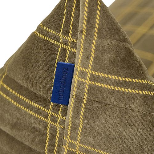 Samt Sitzsack für Kinder grün-gelb - 119 x 52 x 70 cm