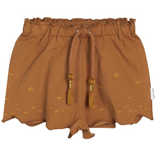 Elastische Mädchen Shorts Sterne Stickerei