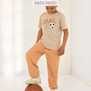 Vorschaubild Leichtes T-Shirt Fußball beige