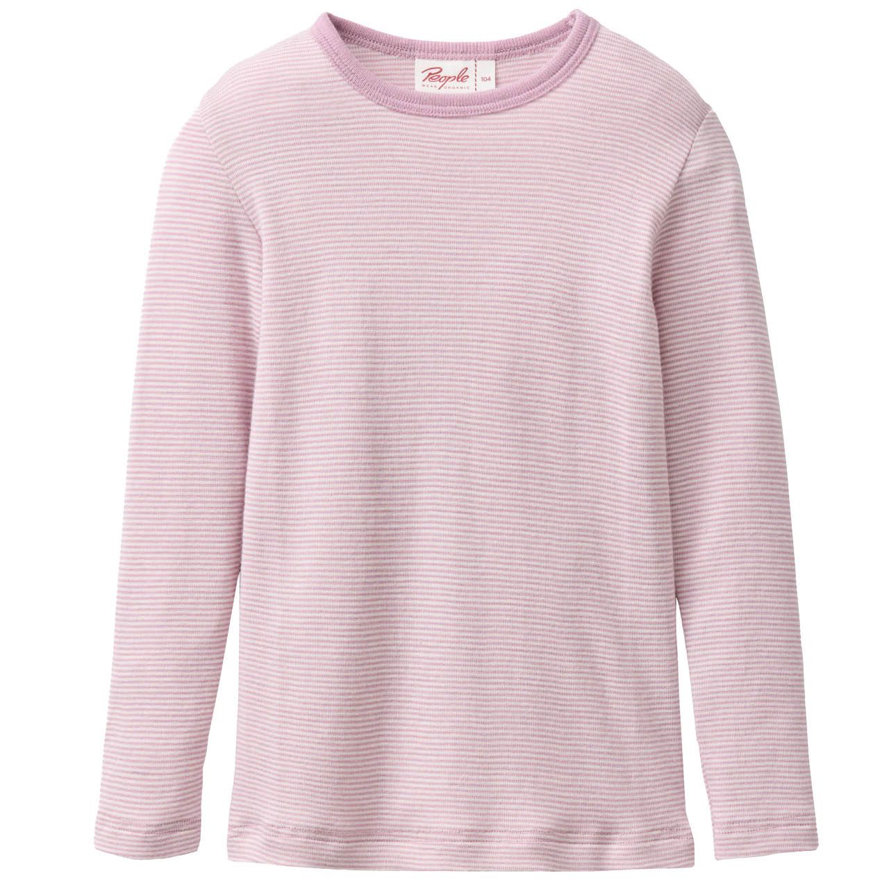 Langarmshirt People Wear Organic Wolle/Seide Uni