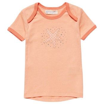 Babyshirt kurzarm Seestern koralle