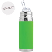 Isolierte Trinkhalm Flasche ab 12 M - open end grün