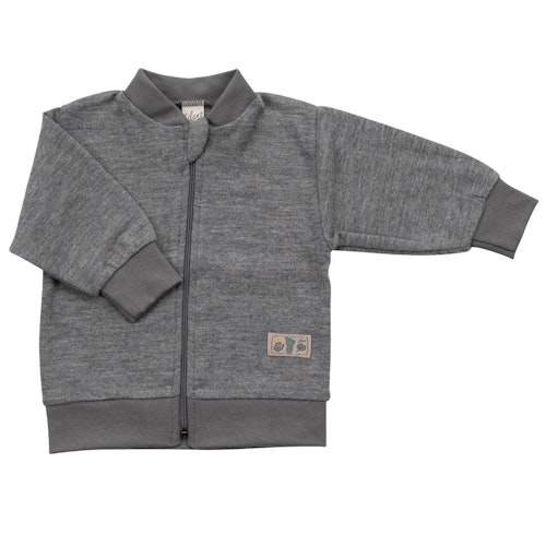 Babyjacke Wolle Seide mit Bündchen