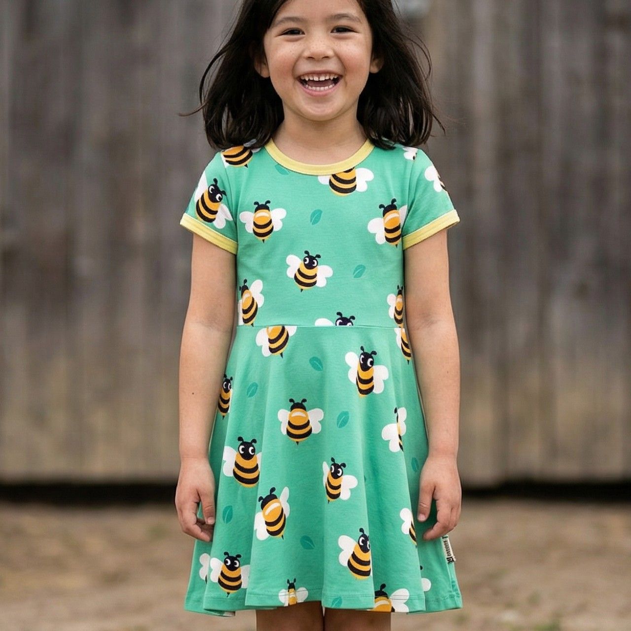 Kleid Maxomorra kurzarm Motiv
