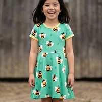 Kleid Maxomorra kurzarm Motiv