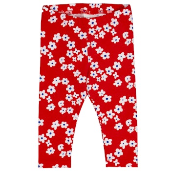 Weiche Leggings Blumen rot