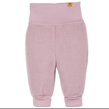 Warme Woll Fleece Hose Bündchen mauve