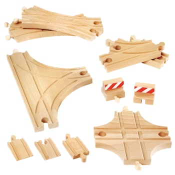 Schienen und Weichensortiment 11 Teile