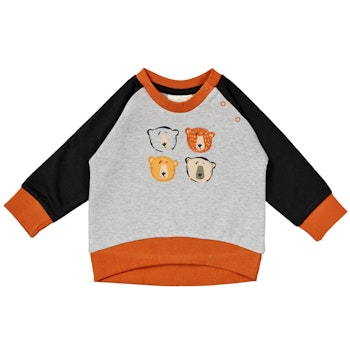 Baby Sweater Bären grau schwarz