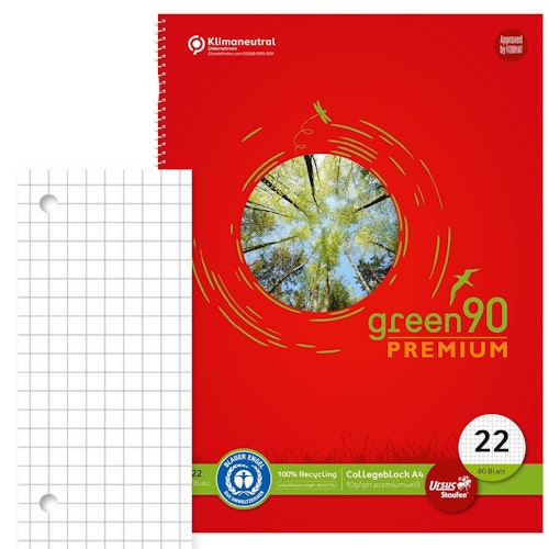 Collegeblock kariert – Lineatur 22, DIN A4