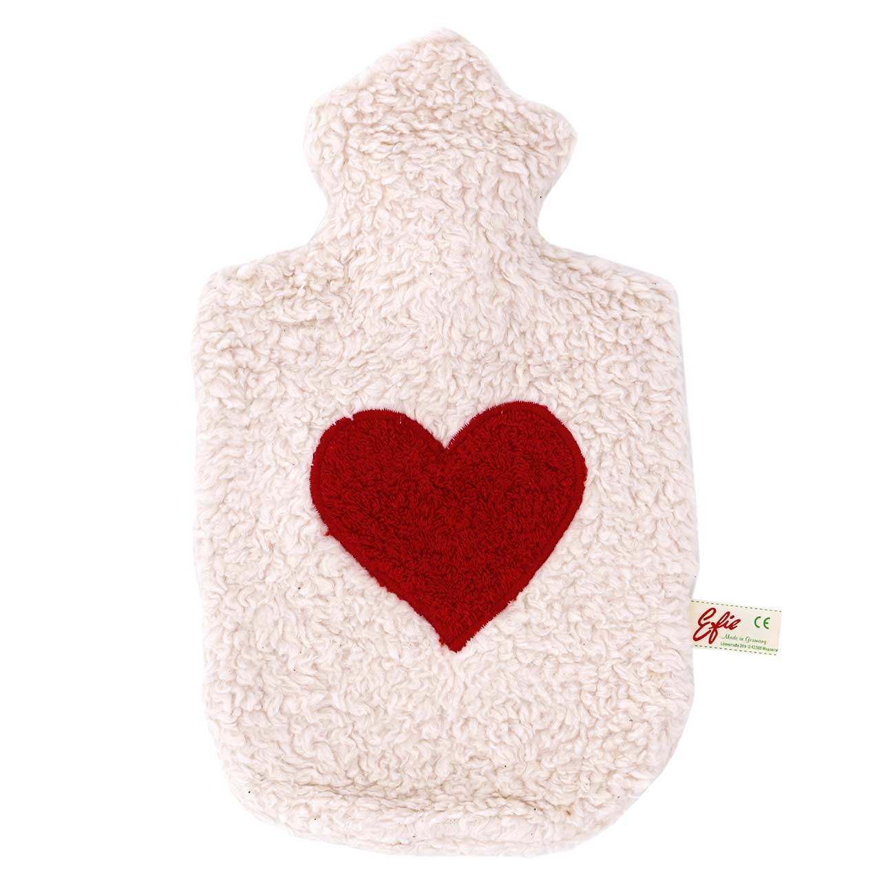 Auslaufsichere Wärmeflasche Herz 0,8l geruchsneutral