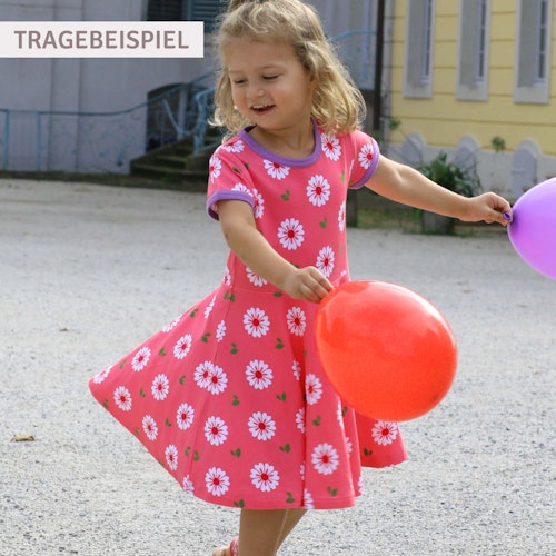 Flatterkleid kurzarm mit Alloverprint 