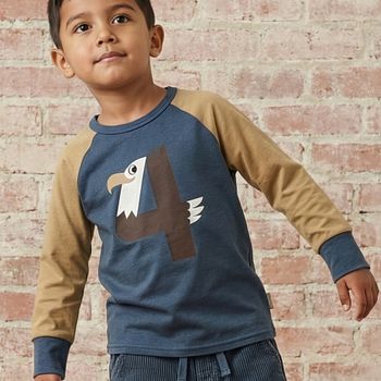 Raglanshirt langarm 4 Jahre Adler