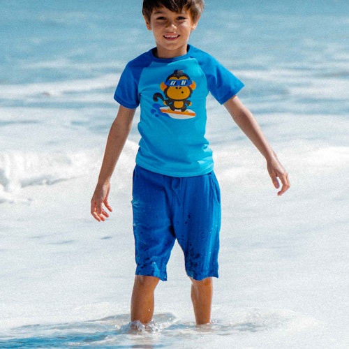 Knielange Musselin Shorts