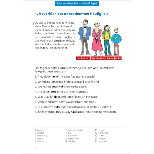 Übungsheft Englisch Wichtige Grammatikbereiche 6. Klasse