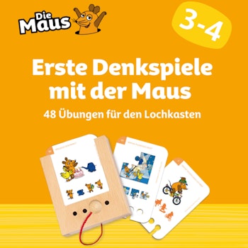 Erste Denkspiele Kartensatz mit der Maus ab 3-4 Jahren (ohne Lochkasten)