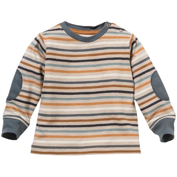 Hochwertiges Langarmshirt Ringel Blautöne