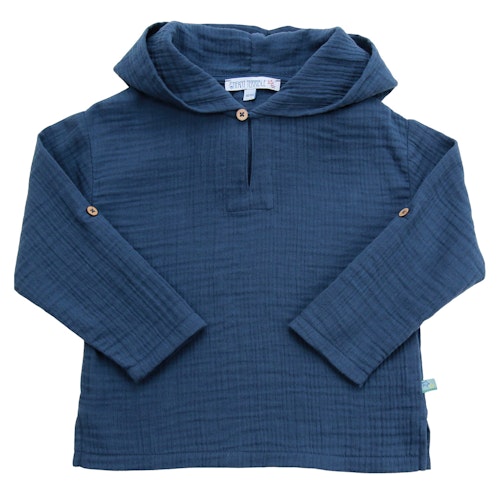 Musselin Hoodie marine
