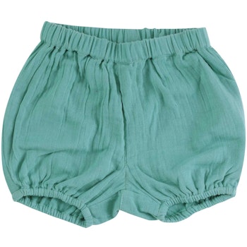 Luftige, lockere Musselin Shorts blau-grau