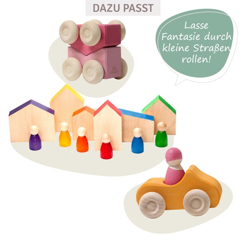 Stapelauto rosa 2 Teile