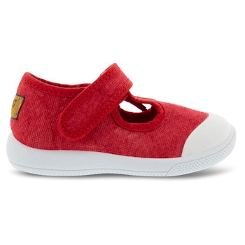 Rote Halbschuhe aus Baumwolle & Naturkautschuk