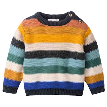 Edler Strick Pullover bunt gestreift