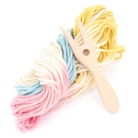 Strickgabel mit Bio-Wolle - Pastell