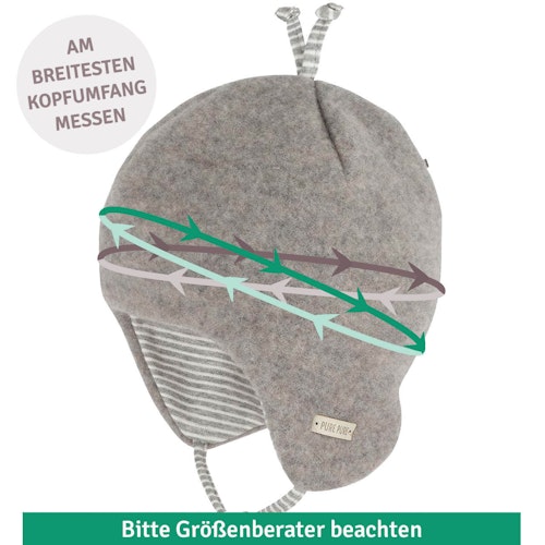 Dünne Erstlingsmütze zum Binden aus Lyocell