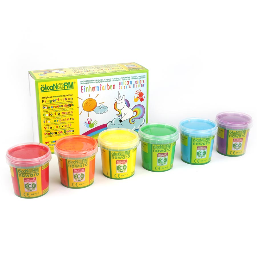 ökoNorm Fingerfarben 6er Set Einhornfarben