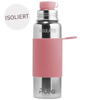 Isolierte Edelstahl Sportflasche 650 ml rose